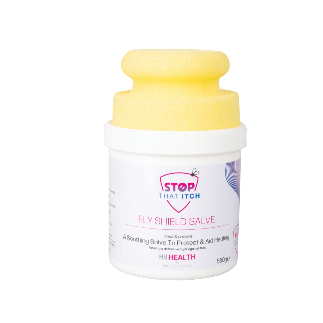 HyHEALTH STOP THAT ITCH! Fly Shield Salve with Circular Sponge by Hy Equestrian image 1
